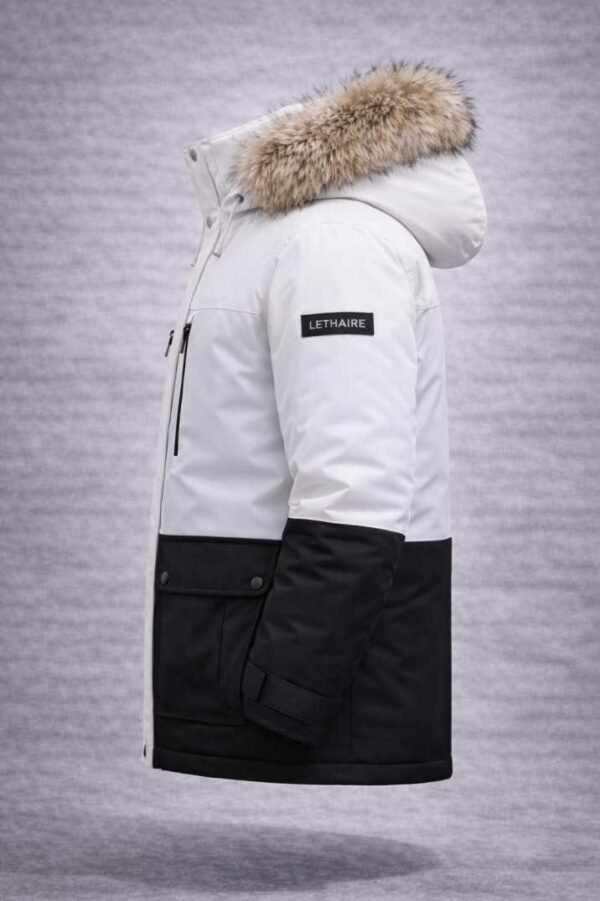 Lethaire Signature Parka Jacket White-Black