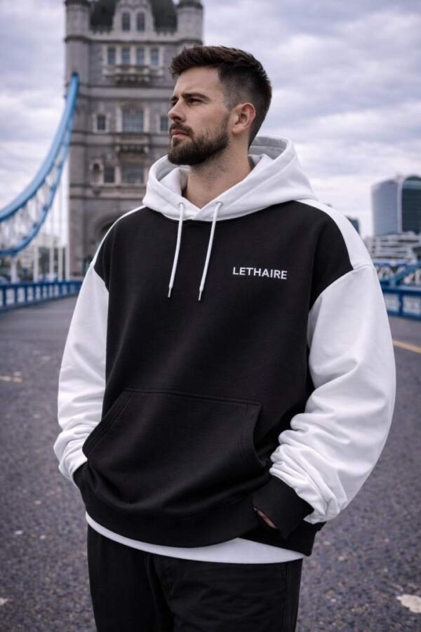 Lethaire Oversized Hoodie - White/Black