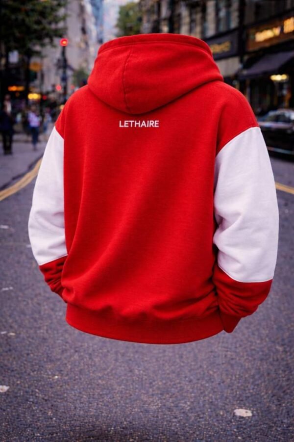 Lethaire Oversized Hoodie - Red/White